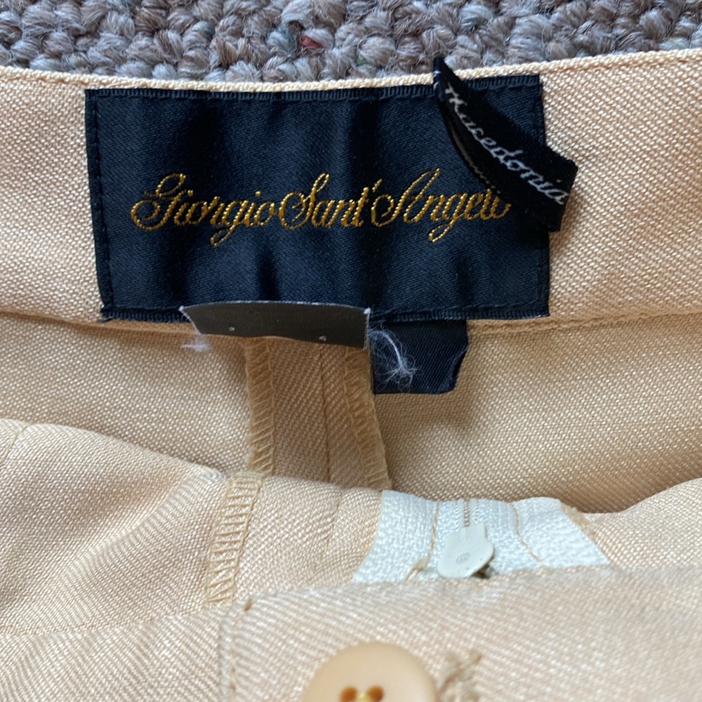 Giorgio San Angelo Vintage Butter Yellow Pantsuit Women’s 14 Pastel Power Set - Picture 14 of 15